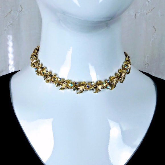 🎉2XH.P. CORO Aurora Borealis Necklace/Earrings Vintage - Picture 8 of 9